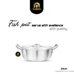 Fish Pot Set 4Pcs (3-6) Metal Finish - Image 2