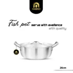Fish Pot Metal Finish 26cm