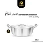 Fish Pot Set 3Pcs (7-9) Metal Finish - Image 3