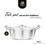 Fish Pot Metal Finish 39cm