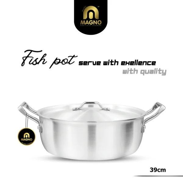 Fish Pot Metal Finish 39cm