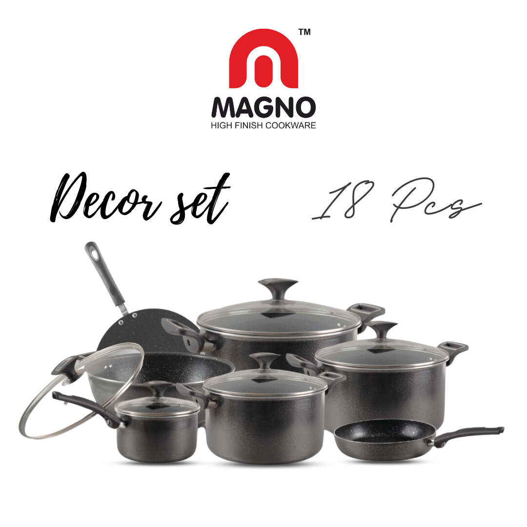 148 DECOR NONSTICK COOKWARE SET 18 PCS