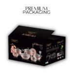 Marble Jumbo Cookware Set 19 Pcs Black - Image 2