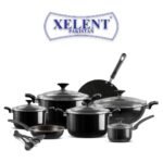 magno xelent crystal set 18 pieces nonstick black in pakistan
