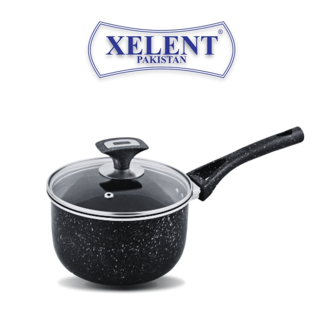 Marble Coated Sauce Pan Black Marble Coated Sauce Pan Black