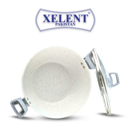 Marble Coated Wok White