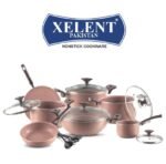 Marble Jumbo Cookware Set 19 Pcs X-MUSTARD