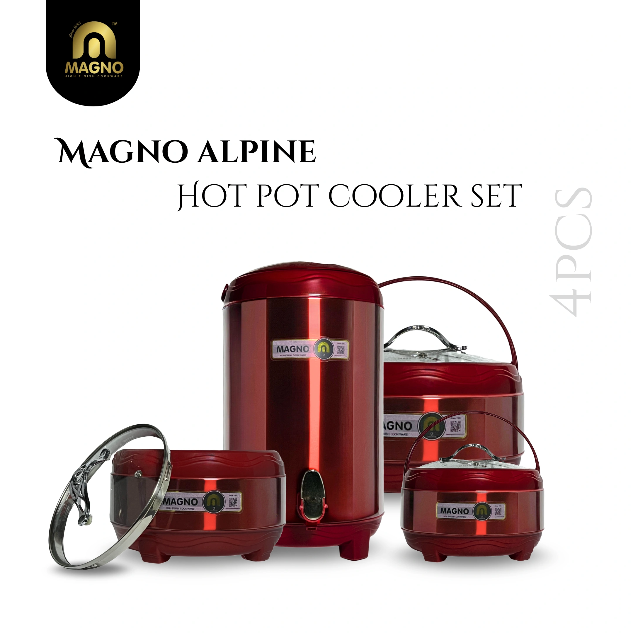 Magno alpine Hot pot Cooler set red edition Magno alpine Hot pot Cooler set red edition